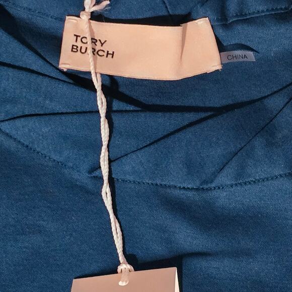 NWT, Tory Burch Twisted Knit Sleeveless Top Teal, Size XXL - Picture 2 of 6